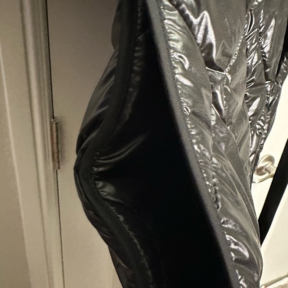 Quilted Black Kimono Coat - Picture 5 of 6